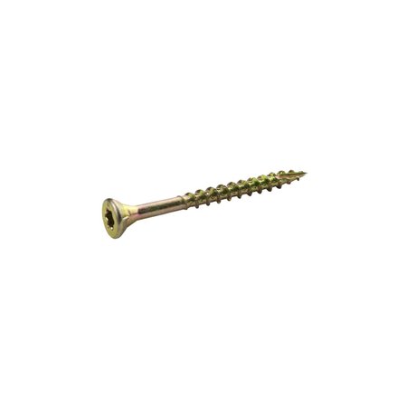 GRIP-RITE Wood Screw, #8, 1-1/4 in, Zinc Yellow Flat Head Torx Drive, 184 PK 114GCS1